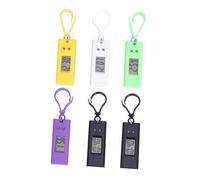 TOPPERFUN 6pcs Student Electronic Keychain Watches with Dial Plastic Pocket Watch for Exams that Attach Easily to Belt Loop or Backpack Random Color