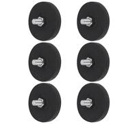 TOPPERFUN 6pcs Threaded Magnetic Mount Base with Rubber Coating Non-scratch Magnetic Holder for License Plate Camera Light Bar Outdoor Hardware Mounting Magnets