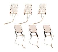 TOPPERFUN 6pcs Wooden Christmas Sled Ornaments with Flat Smooth Surface, Charming Mini Sleigh Decorations Can be Hung Steadily an Xmas Tree for Holiday Home Décor