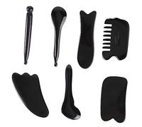 TOPPERFUN 7-Piece Resin Beauty Massage Set for Meridians Therapy Gua Sha Tools Body Facial Massage for Home Use