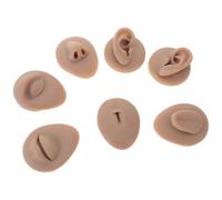 TOPPERFUN 7pcs Cosmetic Tattoo Practice Model Silicone Body Parts Piercing Training Tools Soft Silicone Flexible Model for Ear Nose Lip Eye Belly Button Realistic Tattoo Practice
