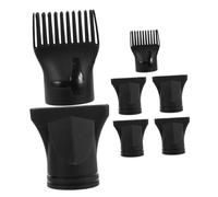 TOPPERFUN 7pcs Hair Dryer Nozzle Fit Professional Plastic Concentrator Diffuser Attachments Quick Drying Duckbill Comb Styling Tools for Salon and Home Use
