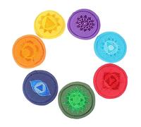 TOPPERFUN 7pcs Tibetan Singing Bowl Mats 10cm Handcrafted Buddhist Sound Bowl Pads for Meditation and Healing Cushion Set for Yoga and Mindfulness Practice