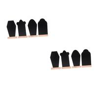 TOPPERFUN 8 PCS Double Sided Coffin Shape Blackboard Signs for Easter Decor Versatile Message Boards for DIY Projects Safe Material Tombstone Letter Board with Stand