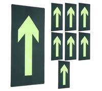 TOPPERFUN 8 Pcs Glow the Dark Emergency Exit Arrow Stickers, Waterproof Self Adhesive Pvc Safety Signs for Fire Evacuation in Malls, Supermarkets and Public Spaces