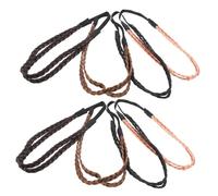 TOPPERFUN 8pcs Braided Headbands Elastic Braid Hair Jewelry for Women Synthetic Hair Accessories for Daily Wear and Outdoor Activities