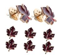 TOPPERFUN 8pcs Canadian Maple Leaf Lapel Pins Red Brooch Pin for Shirt Jacket Hat Brooch Badge with Secure Clasp Comfortable Fit Timeless Autumn Decoration for Women Men