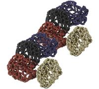 TOPPERFUN 8pcs Dance Bun Hair Nets Crochet Bun Cover Lightweight Breathable Cloth Reusable Invisible Finish Ballet Dancer Competition Rehearsal