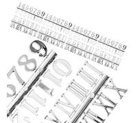 TOPPERFUN 8pcs DIY Wall Clock Numbers Kit with Assorted Color Plastic Roman and Arabic Numerals, Modern Design and Not Easy to Deformation for Bedroom Or Dining Room Decoration