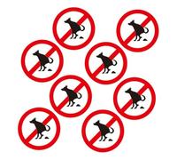 TOPPERFUN 8pcs Dog No Pooping Warning Stickers for Outdoor Garden Lawn Self-adhesive Signs with Funny Design to Keep Dogs Off Plants and Flowers