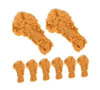 TOPPERFUN 8Pcs Fake Fried Chicken Leg Models Detailed Drumstick Simulation for Kitchen Decoration and Photography Props