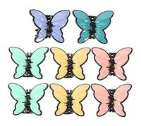 TOPPERFUN 8pcs Frosted Shark Clip Butterfly Hair Claw Clips of Non Slip Hair Accessories for Women Girls Summer