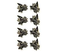 TOPPERFUN 8pcs Halloween Black Cat Brooch with Witch Hat Enamel Pins Alloy Lapel Badges for Carnival Party Black Alloy Halloween Brooches for Hats and Clothing Accessories