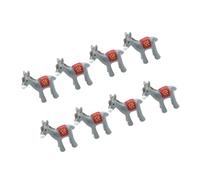 TOPPERFUN 8pcs Mini Resin Donkey Figurines Lightweight Micro Landscape Decor Cute Animal Ornaments for Fairy Garden Car Lawn Balcony Display