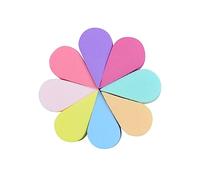 TOPPERFUN 8pcs Mixed Color Petal Shape Face Puff Gentle Cleaning Sponge for Makeup Removal Natural Biodegradable Skin Care Tool for All Skin Types and Ages