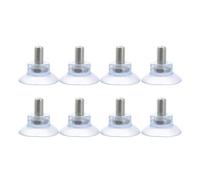 TOPPERFUN 8pcs PVC Suction Cups with Screws for Furniture, 6x13cm Plastic Suction Pad Set, Strong Vacuum Furniture Sucker Pads for Glass, Tables, and Home Storage Hooks