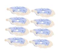 TOPPERFUN 8pcs White Lace Elastic Ponytail Holders for Women Soft Non-damaging Decorative Scrunchies with Boho Lace Details High Elasticity Hair Ties for Everyday Wear Ballet and Parties