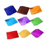 TOPPERFUN 900pcs Chocolate Foil Wraps Packing Caramel Chocolate Candy Making Supplies Candy Wrappers Paper Packaging Color Thick Gift Wrapping Paper Foil Wrapping