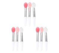 TOPPERFUN 9pcs Portable Silicone Lip Brush Soft Head Lipstick Applicator for Makeup Lightweight Compact for Daily Use Travel Includes Peach Pink Transparent Watermelon Red Options