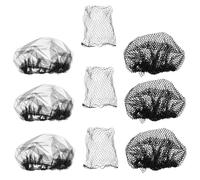 TOPPERFUN 9pcs Workshop Hair Net Covers Anti Hair Loss Mesh Hats Large Fine and Coarse Full Head Nets for Food Service and Industrial Use