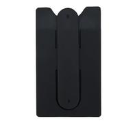 TOPPERFUN Adhesive Mobile Phone Stand with Card Holder, Universal Desktop Smartphone Support, Black Multi-Functional Cell Phone Credit Card Wallet Holder