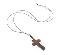 TOPPERFUN Adjustable Cross Necklace with Hand Carved Pendant Versatile Rope Chain for Men and Women Unique Symbolic Jewelry to Reflect Personal Beliefs and Style