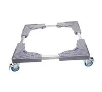 TOPPERFUN Adjustable Movable Base for Washing Machine and Fridge, Universal 40x40-60x60cm Grey Refrigerator Stand Telescopic Size for Home Appliance Support