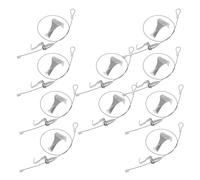 TOPPERFUN Adjustable Picture Rail Hooks 10 Sets Stainless Steel Wire Hooks for Hanging Pictures Heavy Duty with Easy Installation for Art Exhibitions and Light Decoration