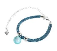 TOPPERFUN Adjustable Pu Cat Bell Collar with Extension Chain, Kitten and Bichon Necklace for Wedding Party and Grooming, Wide Application Pet Jewelry Accessory