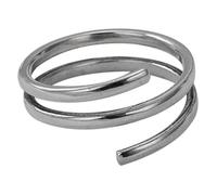 TOPPERFUN Adjustable Sterling Silver Thumb Ring for Women Vintage Style Multi-loop Joint Ring Simple Fashionable Band for Parties and Elegant Promise Jewelry