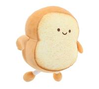TOPPERFUN Adorable Toast Shaped Plush Pillow Small Soft Bread Cushion for Sofa Bedroom Realistic Plush Doll Comfortable Lumbar Support Washable and