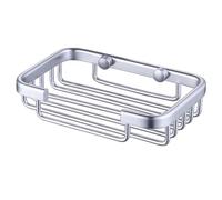 TOPPERFUN Aluminium Soap Tray Soap Container Cosmetics Storage Basket Silver Easy to Use Water Draining Kitchen Counter Top