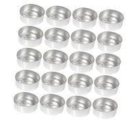 TOPPERFUN Aluminum Candle Base Set 50pcs Tealight Holders for Wedding Dinner Decor