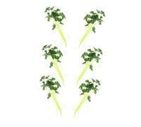 TOPPERFUN Artificial Four-leaf Clover Stems Faux Green Leaves Decoration for Home Table Centerpiece 6pcs Set St Patrick’s Day Floral Arrangement DIY Vase Filler