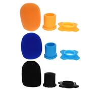 TOPPERFUN Assorted Color Rubber Microphone Protectors with Protective Effect and Strong Adaptability, Suitable for Microphone Wind Protection in Studio and Live Performance Random Color