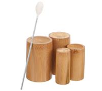 TOPPERFUN Bamboo Cupping Cups Set Small to Extra Large with Massage Stick, Reusable Body Cupping Tools for Traditional Chinese Therapy and Wellness Massage at Home Or Clinic