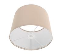 TOPPERFUN Barrel Lampshade Faux Linen Fabric Table Floor Pendant Light Cover for Bedroom Living Study Compact Design Soft Diffused Lighting Khaki Color