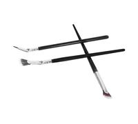 TOPPERFUN Black Fan Shape Eyelash Mascara Brush with Artificial Fiber and Aluminium Handle for Precision Application and Lash Separation, for Detangling Falsies and Makeup Artist's Makeup