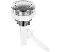 TOPPERFUN Black Toilet Flush Button Replacement Round Toilet Tank Valve with Smooth Surface and Hand Press Type Abs Material for Bathroom Use