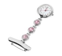 TOPPERFUN Bling Clip Nurse Watch for Students Stylish Nursing Fob Watch with Pink Design for Nursing Practical and Elegant Accessory for Nurses