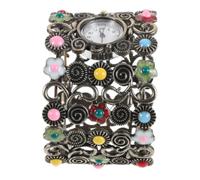 TOPPERFUN Boho Floral Retro Wrist Watch Quartz Zinc Alloy for Women