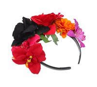 TOPPERFUN Boho Flower Crown Floral Headband Bridal Bridesmaid Headpiece For Hawaiian Party Wedding Beach Festival And Cosplay Costumes