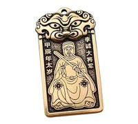 TOPPERFUN Brass Amulet Pendant Luck Tag Zodiac Hanging Ornament for DIY Keychains and Decor Vintage Design for Auspicious Meaning for Special Events and Daily Use