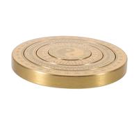 TOPPERFUN Brass Ba Gua Feng Shui Compass Miniature 2.3 Inch Compact Design for Cultural Teaching and Home Decoration, Rotatable Pocket Antique Compass Ornament