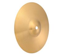 TOPPERFUN Brass Hi-hat Cymbal 8-inch Golden Finish Percussion Instrument for Beginner Drum Set Players Suitable for Jazz and Rock Music