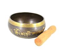TOPPERFUN Buddha Sound Bowl Tibetan Singing Bowl for Meditation Yoga Therapy Small Mallet Home Decor