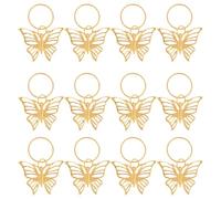 TOPPERFUN Butterfly Hair Jewelry Dreadlock Braid Charms 12 Pcs 3.3 X 2.5 CM Elastic Clip-On Iron Accessories for Women Everyday Wear and Special Occasions