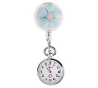 TOPPERFUN Cartoon Clip on Lapel Watch Lightweight Quartz Pocket Watch with Glass Alloy Case Simple Lovely Design for Students Nurses