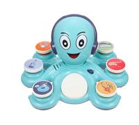 TOPPERFUN Cartoon Octopus Musical Light for, Blue Electric Instrument with Spinning Tentacles, Early Educational Intellectually Developed Plaything without Batteries, Suitable for Play