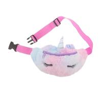 TOPPERFUN Cartoon Unicorn Chest Bag for Girls Plush Waist Bag Cross Body Stuffed Animal Tote